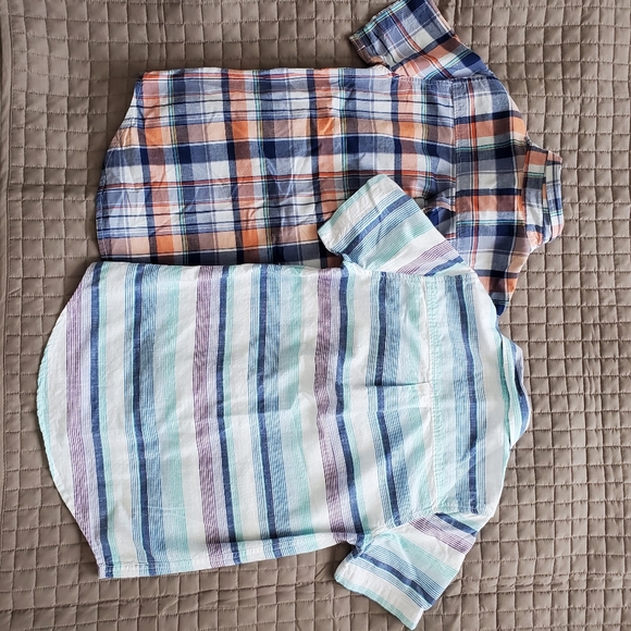Children's Place Button-Down Shirt Short Sleeves x 2, Boys, Size L (10-12) - Picture 2 of 5
